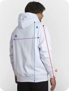 tabela de medidas moletom hoodie